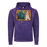 Cloud Purple life is better with a beagle Vintage Hoodie - RanaPortraitStore