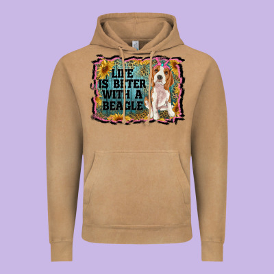Life Is Better With A Beagle Vintage Hoodie Designed By Ranaportraitstore