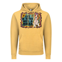 Vintage Mustard life is better with a beagle Vintage Hoodie - RanaPortraitStore