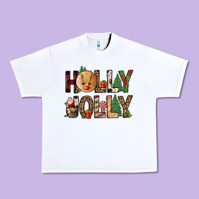 Holly Jolly Urban Heavy Tee Designed By Fadigitalartstudio