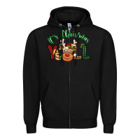 Black it's christmas y'all reindeer Zipper Hoodie - Jasminsmagicworld