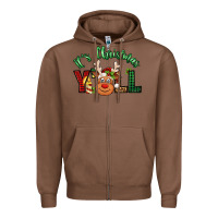 Chestnut it's christmas y'all reindeer Zipper Hoodie - Jasminsmagicworld