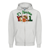 Dove Grey it's christmas y'all reindeer Zipper Hoodie - Jasminsmagicworld