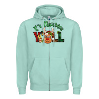 Seafoam it's christmas y'all reindeer Zipper Hoodie - Jasminsmagicworld