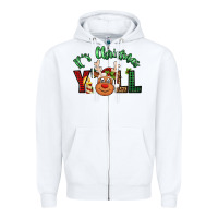 White it's christmas y'all reindeer Zipper Hoodie - Jasminsmagicworld