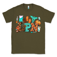 Army Green lpn fall nurse with Classic Tee - AdoDesignShop