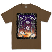 Cacao halloween dancing skeletons stars Premium Tee - BarkalooDesign