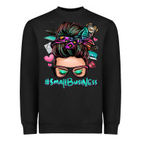 Black small business messy bun Heavyweight Sweatshirt - Zillion Design Studio