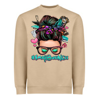 Mushroom small business messy bun Heavyweight Sweatshirt - Zillion Design Studio
