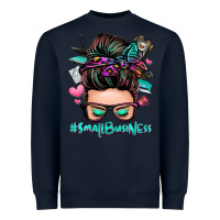 Navy small business messy bun Heavyweight Sweatshirt - Zillion Design Studio