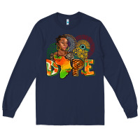 Navy dope juneteenth Long Sleeve Tee - AdoDesignShop