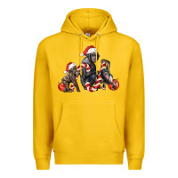 Lemon christmas chimpanzee and gorilla Premium Hoodie - LillyAllenDesigns