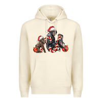 Sandshell christmas chimpanzee and gorilla Premium Hoodie - LillyAllenDesigns