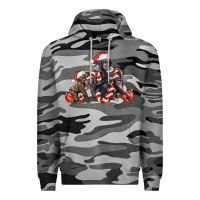 Slate Camo christmas chimpanzee and gorilla Premium Hoodie - LillyAllenDesigns