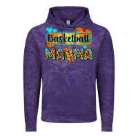 Cloud Purple basketball mama with leopard Vintage Hoodie - Zillion Design Studio