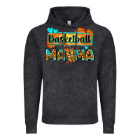 Vintage Black basketball mama with leopard Vintage Hoodie - Zillion Design Studio