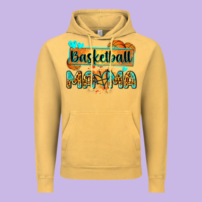 Basketball Mama With Leopard Vintage Hoodie Designed By Zillion Design Studio