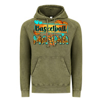 Vintage Olive basketball mama with leopard Vintage Hoodie - Zillion Design Studio