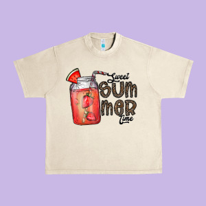 Summer Urban Heavy Tee Designed By Cowhidedigitalart