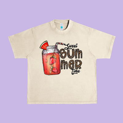 Summer Urban Heavy Tee Designed By Cowhidedigitalart