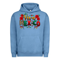 Pigment Pebble Blue Viva Mexico Cinco De Mayo Urban Hoodie - texasbilliewilder