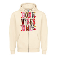 Sandshell good vibes only Zipper Hoodie - NancyCooperArtShop