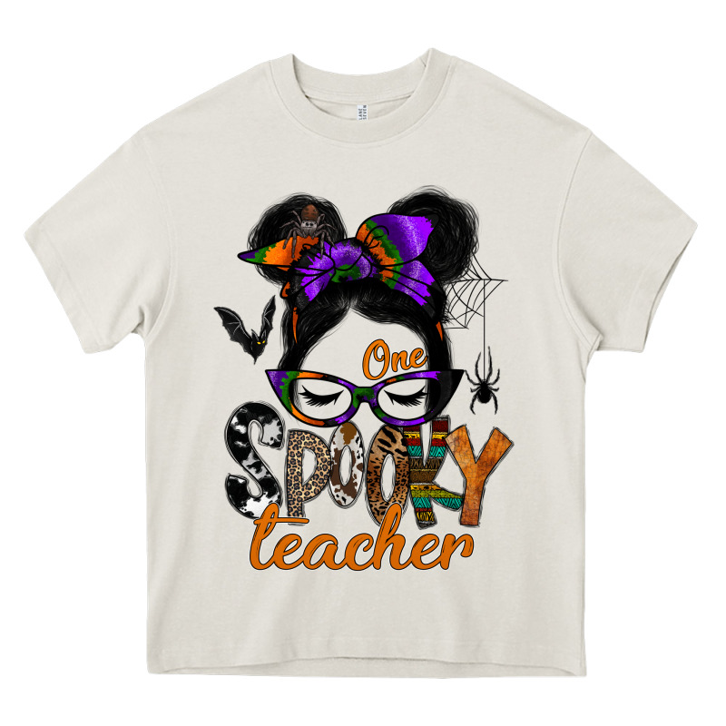 One Spooky Teacher Heavy Core Tee by SublimationCraftShop | Teevron