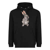 Black Easter bunny Heavyweight Hoodie - NancyCooperArtShop