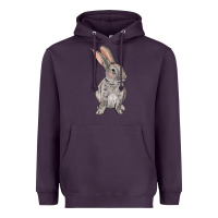 Plum Easter bunny Heavyweight Hoodie - NancyCooperArtShop
