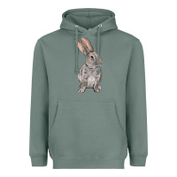 Sage Easter bunny Heavyweight Hoodie - NancyCooperArtShop