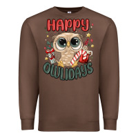 Chestnut happy owlidays Premium Sweatshirt - MaliasSmallBusiness