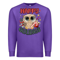 Purple happy owlidays Premium Sweatshirt - MaliasSmallBusiness
