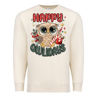 Sandshell happy owlidays Premium Sweatshirt - MaliasSmallBusiness
