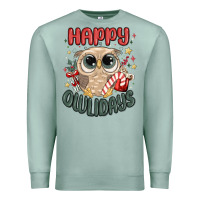 Seafoam happy owlidays Premium Sweatshirt - MaliasSmallBusiness