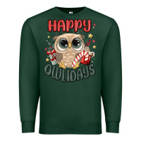 Sports Green happy owlidays Premium Sweatshirt - MaliasSmallBusiness