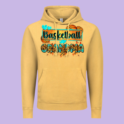 Basketball Grandma With Leopard Vintage Hoodie Designed By Zillion Design Studio