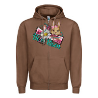Chestnut he is risen cross rabbit Zipper Hoodie - BarkalooDesign