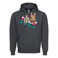 Smoke he is risen cross rabbit Zipper Hoodie - BarkalooDesign