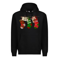 Black Christmas Socks With Santa Letter Premium Hoodie - LillyAllenDesigns