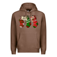 Chestnut Christmas Socks With Santa Letter Premium Hoodie - LillyAllenDesigns
