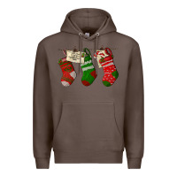Coffee Christmas Socks With Santa Letter Premium Hoodie - LillyAllenDesigns