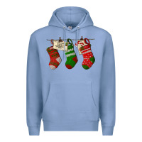 Colony Blue Christmas Socks With Santa Letter Premium Hoodie - LillyAllenDesigns
