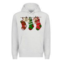 Dove Grey Christmas Socks With Santa Letter Premium Hoodie - LillyAllenDesigns