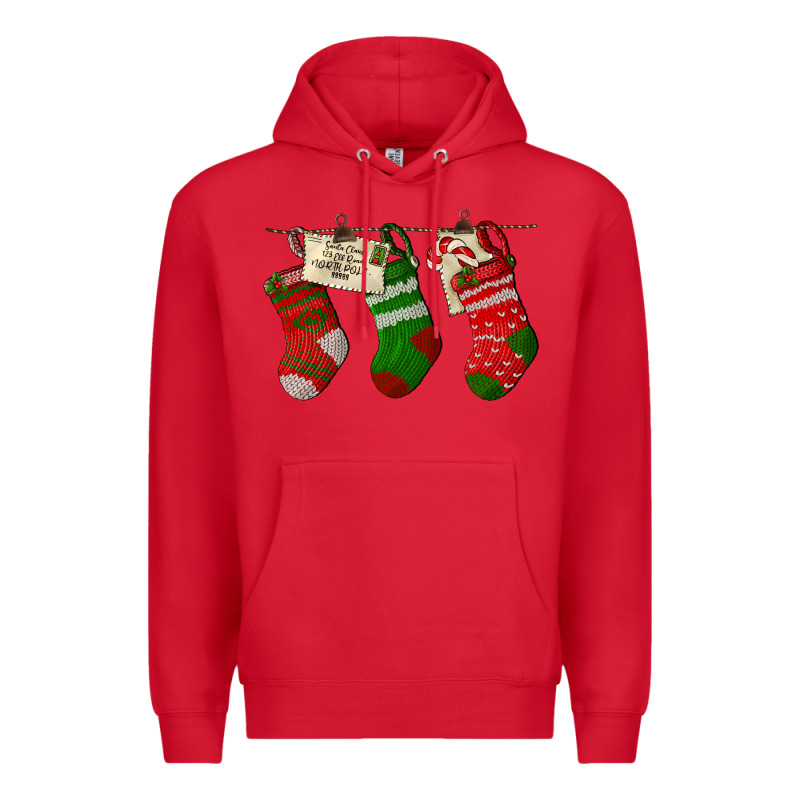Christmas Socks With Santa Letter Premium Hoodie by LillyAllenDesigns | Teevron