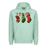 Seafoam Christmas Socks With Santa Letter Premium Hoodie - LillyAllenDesigns