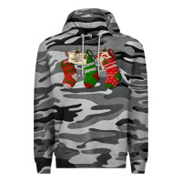 Slate Camo Christmas Socks With Santa Letter Premium Hoodie - LillyAllenDesigns