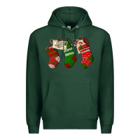 Sports Green Christmas Socks With Santa Letter Premium Hoodie - LillyAllenDesigns
