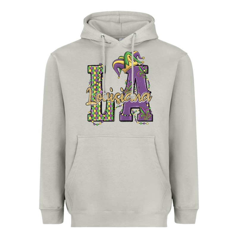 Louisiana Mardi Gras Heavyweight Hoodie by MaliasSmallBusiness | Teevron