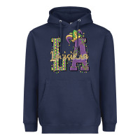 Navy louisiana mardi gras Heavyweight Hoodie - MaliasSmallBusiness