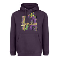 Plum louisiana mardi gras Heavyweight Hoodie - MaliasSmallBusiness